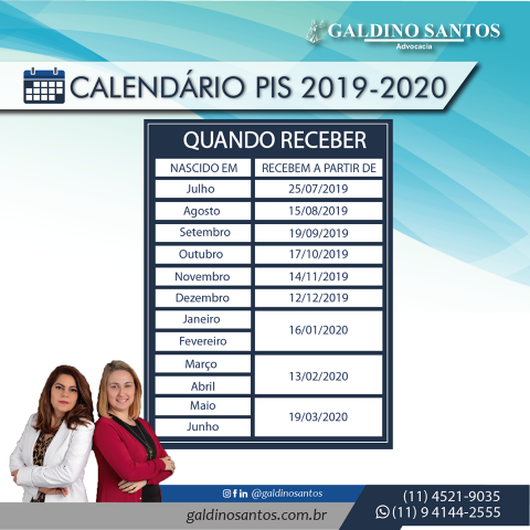 CALENDÁRIO PIS 2019-2020